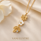 18K Gold Plated Floral Pendant Necklace