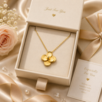 Vani Lustre Gold Floral Pendant Necklace | Stainless Steel Flower Necklace for Women