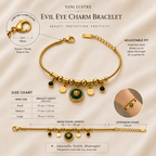 Vani Lustre Gold-Tone Lion Charm Bracelet | Stainless Steel Adjustable Bracelet for Women