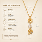 18K Gold Plated Floral Pendant Necklace